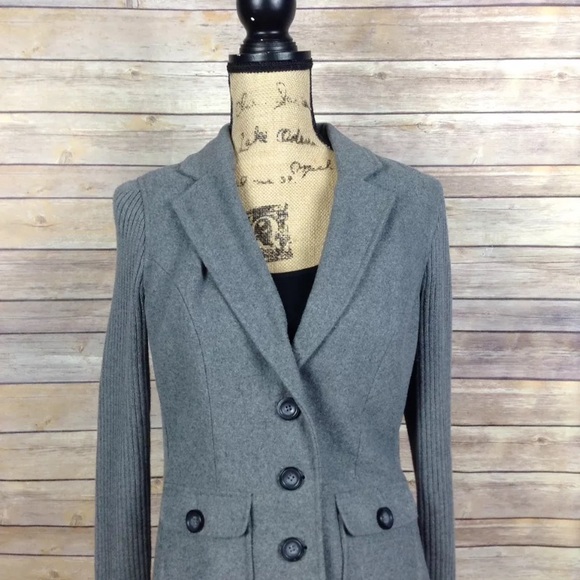 ❗SOLD❗CAbi blazer jacket wool blend felted ribbed - Picture 5 of 8